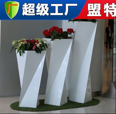 玻璃鋼雕塑-立體花瓶擺件